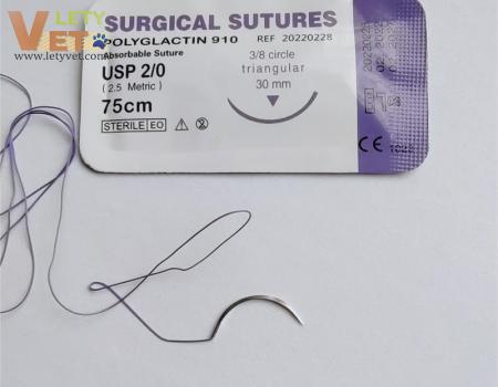 Absorbable Suture Disposable Polyglactin 910 Nylon Monofilament Vicryl Surgical Sutures