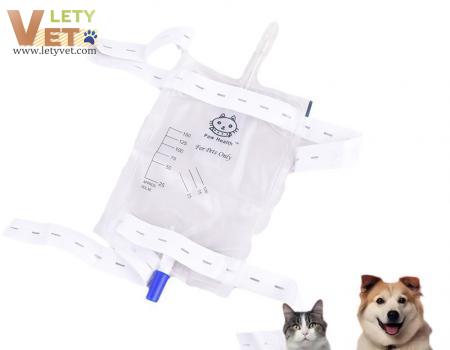 Disposable drainage bag urine bag for cats, dogs and pets flexible ribbon tube