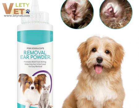 Pet Ear Hair Removal Powder to Relieve Pruritus Ear Mites