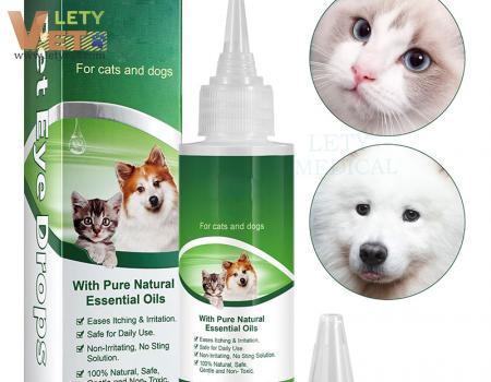 Pet Eye Drops Eye Cleaning to Remove Tears and Eye Stains