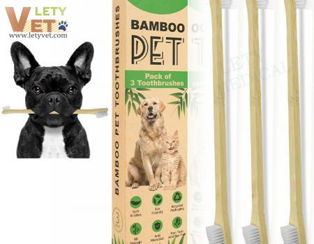 Pet General Bamboo Toothbrush Soft Toothbrush Teeth Clean Mouth Three Sets