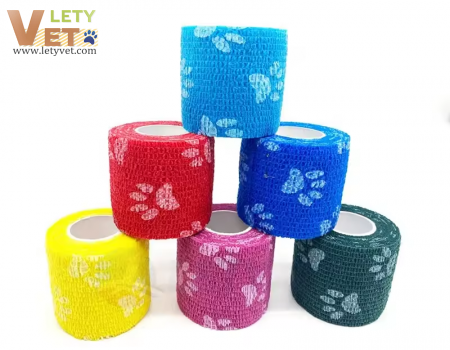 Veterinary medical bandages non-woven elastic